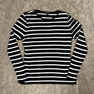Lauren by Ralph Lauren Striped Long Sleeve with Button Detailing